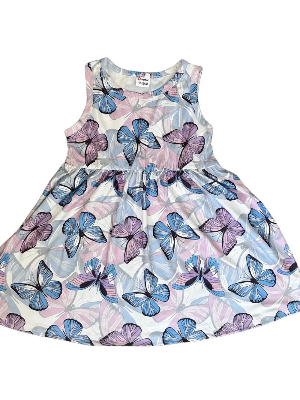PatPat Lilac Cardigan and Butterfly Print Dress Set
